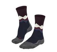 FALKE Women's TK2 Explore Crest W So Wool Thick Anti-Blister 1 Pair Hiking Socks, Blue Limoges 6117, 2.5-3.5