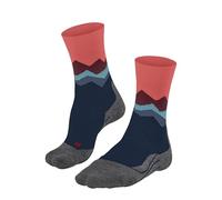 FALKE Women's TK2 Explore W So Wool Thick Anti-Blister 1 Pair Hiking Socks, Orange Coral 8017-O Crest, 4-5