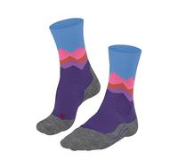 FALKE Women's TK2 Explore Crest W So Wool Thick Anti-Blister 1 Pair Hiking Socks, Purple 6300, 2.5-3.5