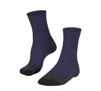 FALKE Women's TK2 Explore Melange W So Wool Thick Anti-Blister 1 Pair Hiking Socks, Purple Viola 8745, 5.5-6.5