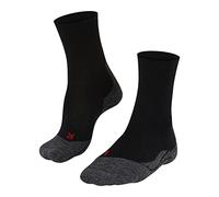 FALKE Women's TK2 Explore Sensitive W So Wool Thick Anti-Blister 1 Pair Hiking Socks, Black Black-Mix 3010, 4-5