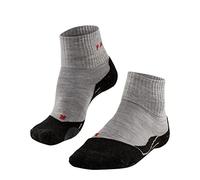 FALKE Women's TK2 Explore Short W Sso Wool Thick Anti-Blister 1 Pair Hiking Socks, Grey Light 3403, 5.5-6.5