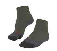 FALKE Women's TK2 Explore Short W Sso Wool Thick Anti-Blister Hiking Socks 1 Pair, Green Olive 7830, 4-5