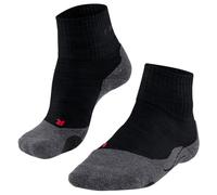 FALKE Women's TK2 Explore Short W Sso Wool Thick Anti-Blister 1 Pair Hiking Socks, Black Black-Mix 3010, 4-5