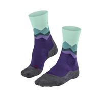 FALKE Women's TK2 Explore W So Wool Thick Anti-Blister 1 Pair Hiking Socks, Purple Amethyst 8683 Crest-O, 5.5-6.5