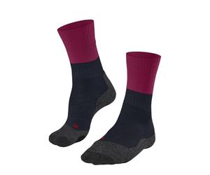 FALKE Women's TK2 Explore W So Wool Thick Anti-Blister 1 Pair Hiking Socks, Red Barolo 8526, 4-5