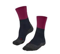 FALKE Women's TK2 Explore W So Wool Thick Anti-Blister 1 Pair Hiking Socks, Red Barolo 8526, 7-8