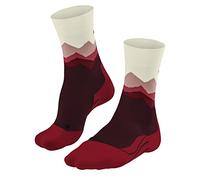 FALKE Women's TK2 Explore W So Wool Thick Anti-Blister 1 Pair Hiking Socks, Red Merlot 8117 Crest-O, 4-5