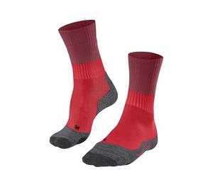 FALKE Women's TK2 Explore W So Wool Thick Anti-Blister Hiking Socks 1 Pair, Red Big 8178, 2.5-3.5