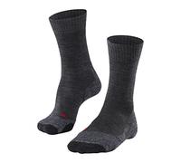 FALKE Womens Tk2 Explore W Wool Thick Anti-blister Hiking Socks, Grey Asphalt Melange 3180, 7-8 EU