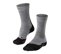 FALKE Women's TK2 Explore W SO Wool Thick Anti-Blister 1 Pair Hiking Socks, Grey (Light Grey 3403), 4-5