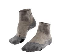 FALKE Women's TK2 Explore Wool Short W Sso Warm Thick Anti-Blister 1 Pair Hiking Socks, Beige Kitt Mouline 4310, 7-8