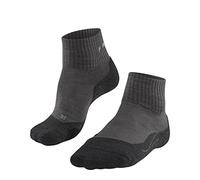FALKE Women's TK2 Explore Wool Short W Sso Warm Thick Anti-Blister Hiking Socks 1 Pair, Grey Smog 3150, 5.5-6.5