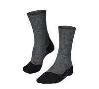 FALKE Women's TK2 Explore Wool W So Breathable Thick Anti-Blister 1 Pair Hiking Socks, Grey Melange 3020, 7-8