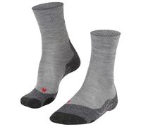 FALKE Women's TK2 Explore Melange W So Wool Thick Anti-Blister 1 Pair Hiking Socks, Grey Mid Melange 3530, 2.5-3.5