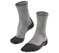 FALKE Women's TK2 Explore Wool Silk W So Thermo-Regulated Thick Anti-Blister 1 Pair Hiking Socks, Grey Light 3400, 7-8
