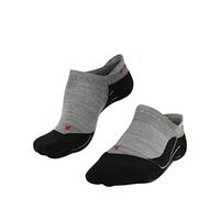 FALKE Women's TK5 Wander Invisible W In Wool Thin Anti-Blister 1 Pair Hiking Socks, Grey Light 3403, 4-5