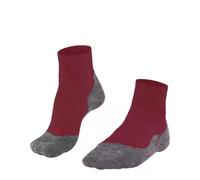 FALKE Women's TK5 Wander Short W Sso Wool Thin Anti-Blister Hiking Socks 1 Pair, Red Cranberry-Black 8831, 7-8