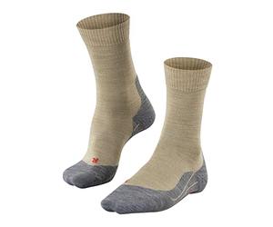FALKE Women's TK5 Wander W SO Wool Thin Anti-Blister 1 Pair Hiking Socks, Beige (Nature Melange 4100), 2.5-3.5