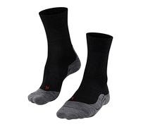 FALKE Women's TK5 Wander W So Wool Thin Anti-Blister 1 Pair Hiking Socks, Black Black-Mix 3010, 7-8