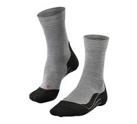 FALKE Women's TK5 Wander W So Wool Thin Anti-Blister 1 Pair Hiking Socks, Grey Light 3403, 5.5-6.5