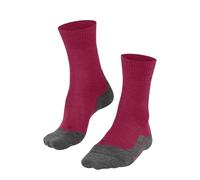 FALKE Women's TK5 Wander W So Wool Thin Anti-Blister 1 Pair Hiking Socks, Pink Rose/Grey 8560, 2.5-3.5
