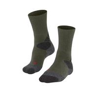 FALKE Women's TKX Expedition W So Wool Thick Anti-Blister Hiking Socks 1 Pair, Green Olive 7830, 5.5-6.5