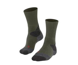 FALKE Women's TKX Expedition W So Wool Thick Anti-Blister Hiking Socks 1 Pair, Green Olive 7830, 5.5-6.5