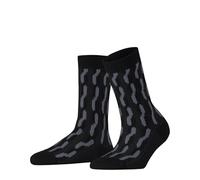 FALKE Women's Tress Lock W So Wool Cashmere Patterned 1 Pair Socks, Black 3000, 2.5-5