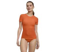FALKE Women's Ultralight Cool Round Neck W S/s Ts Functional Yarn Quick Dry 1 Piece Base Layer Top, Orange Coral 8017, M