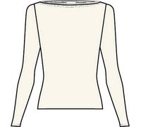 Falke Womens Viscose Boat Neck Long-Sleeve Shirt - Off-White