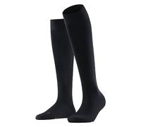 FALKE Women's Vitalizer W Kh Cotton With Compression 1 Pair Knee-High Socks, Blue Dark Navy 6379, 2.5-3.5