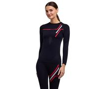 FALKE Women's Warm Anniversary Round Neck W L/s Sh Functional Yarn Quick Dry Base Layer Top 1 Piece, Black 3000, M
