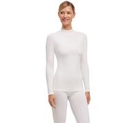Falke Womens Warm Long Sleeved Turtleneck Tight Fit Shirt - White