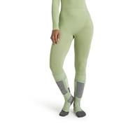 FALKE Women's Warm Long W TI Functional Yarn Quick Dry 1 Piece Base Layer Bottom, Green (Quiet Green 7378), S