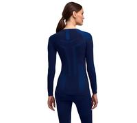 FALKE Women's Warm Round Neck W L/s Sh Functional Yarn Quick Dry 1 Piece Base Layer Top, Blue Space 6116, M