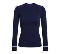 FALKE Women's Warm Round Neck W L/s Sh Functional Yarn Quick Dry 1 Piece Base Layer Top, Blue Space 6116 Trend, XS