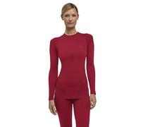 FALKE Women's Warm Round Neck W L/S SH Functional Yarn Quick Dry 1 Piece Base Layer Top, Red (Red 8644) - New - eco-Friendly, XL