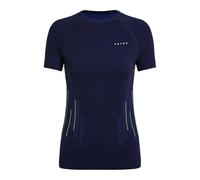 FALKE Women's Warm Round Neck W S/s Ts Functional Yarn Quick Dry 1 Piece Base Layer Top, Blue Space 6116 Trend, XL