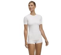 FALKE Women's Warm Round Neck W S/s Ts Functional Yarn Quick Dry 1 Piece Base Layer Top, White 2860, S