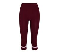 FALKE Women's Warm Trend 3/4 W Ti Functional Yarn Quick Dry Base Layer Bottom 1 Piece, Red Merlot 8117, XS