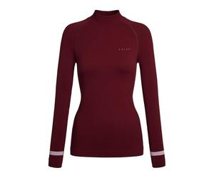 FALKE Women's Warm Trend Turtleneck W L/s Sh Functional Yarn Quick Dry Base Layer Top 1 Piece, Red Merlot 8117, S