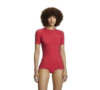 FALKE Women's Warm Trend Uni Round Neck W S/S SH Thermal Breathable Quick Dry 1 Piece Base Layer Top, Red (Rose 8564), XS