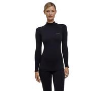 FALKE Women's Warm Turtleneck W L/s Sh Functional Yarn Quick Dry 1 Piece Base Layer Top, Black 3000, XL
