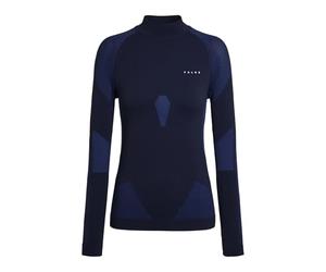FALKE Women's Warm Turtleneck W L/s Sh Functional Yarn Quick Dry 1 Piece Base Layer Top, Blue Space 6116, XL
