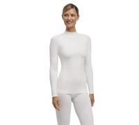 FALKE Women's Warm Turtleneck W L/s Sh Functional Yarn Quick Dry Base Layer Top 1 Piece, White 2860, L