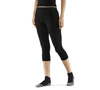 FALKE Women's Wool-Tech Light 3/4 W Ti Functional Yarn Quick Dry 1 Piece Base Layer Bottom, Black 3000, XS