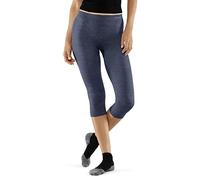 FALKE Women's Wool-Tech Light 3/4 W TI Functional Yarn Quick Dry 1 Piece Base Layer Bottom, Blue (Capitain 6751), XS