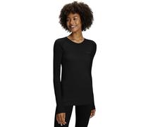 FALKE Women's Wool-Tech Light Round Neck W L/s Sh Functional Yarn Quick Dry 1 Piece Base Layer Top, Black 3000, M