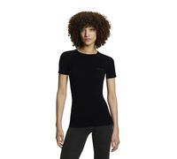 FALKE Women's Wool-Tech Light Round Neck W S/s Ts Functional Yarn Quick Dry 1 Piece Base Layer Top, Black 3000, M